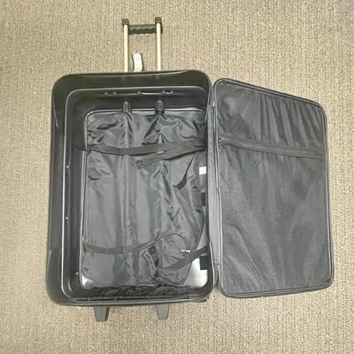 Rome Black Rolling Travel Suitcase with Telescoping Handle