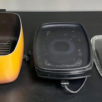 Vintage West Bend 6 Qt Slow Cooker Rectangle Crock Pot Orange Brown Tested Retro