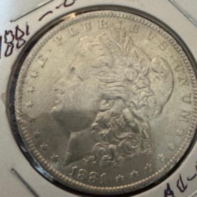 1881 O Morgan Silver Dollar