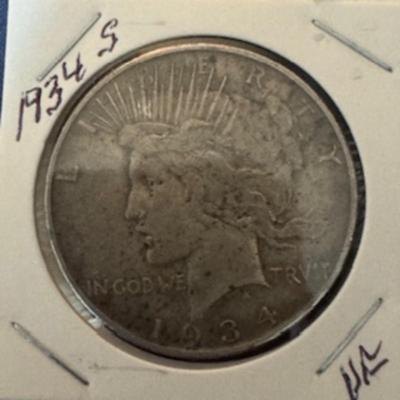 1934 S Peace Dollar