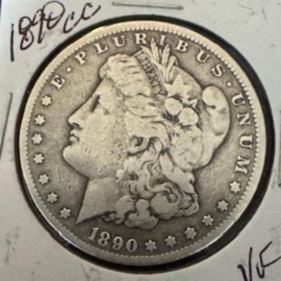 1890 CC Morgan Silver Dollar