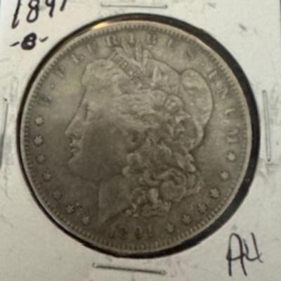 1891 O Morgan Silver Dollar