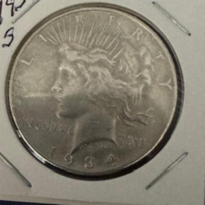 1934 S Peace Dollar