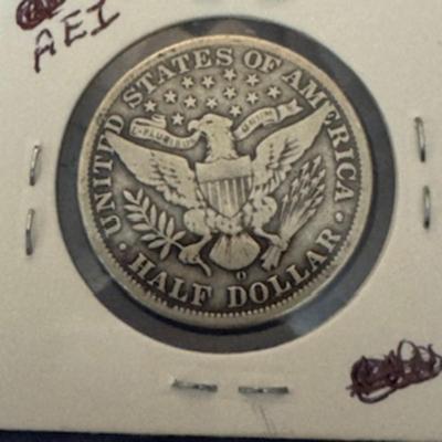 1907 O Barber Half Dollar