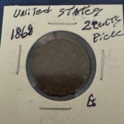 1868 2 Cent Coin