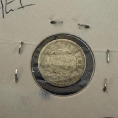 1858 Seated Liberty Hal Dime