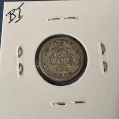 1891 Seated Liberty Dime