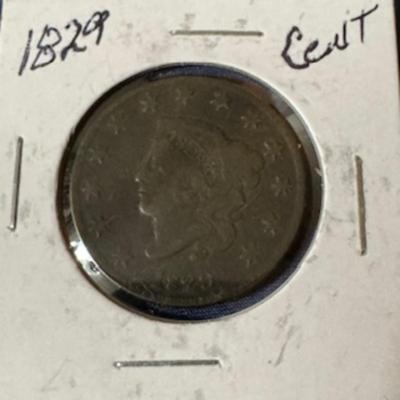 1829 Coronet Head Cent