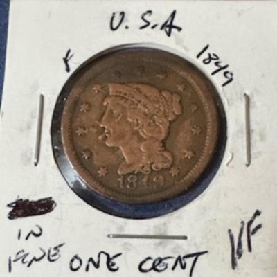 1849 Coronet Head Cent