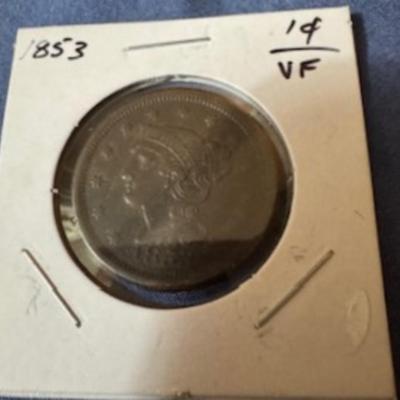 1853 Coronet Head Cent