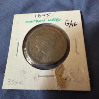1845 Coronet Head Cent
