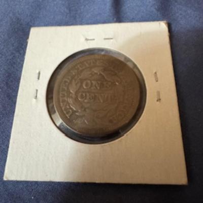 1845 Coronet Head Cent
