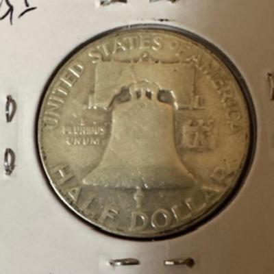1958 D Franklin Half Dollar