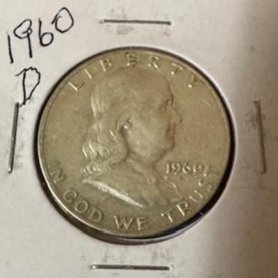 1960 D Franklin Half Dollar