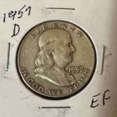 1957 D Franklin Half Dollar