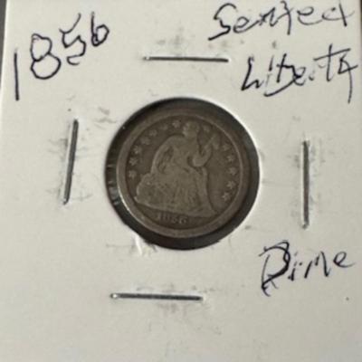 1856 Seated Liberty Dime