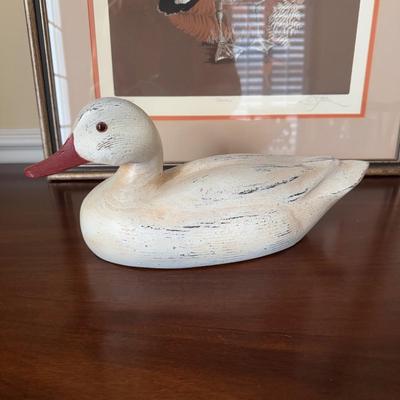 363 Signed and Numbered Goose Print “Sentry”with Composition Decoy