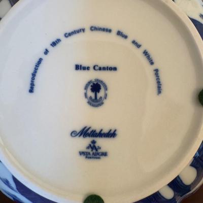 367 Vintage Blue and White Canton Mottahedeh Bowl