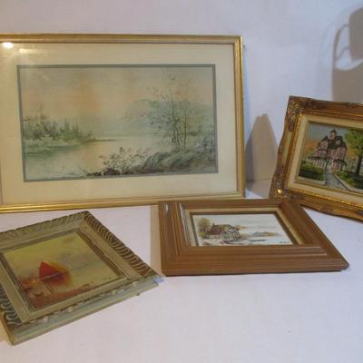 Framed Art Various Artists Oil Painting By H Hargrove & Franz Waldegg Watercolor By H. Levey Artist Gogh