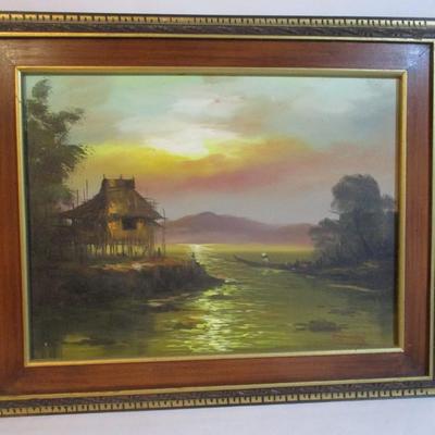Approx 31 3/4" x 25 1/2" Framed & Signed Painting