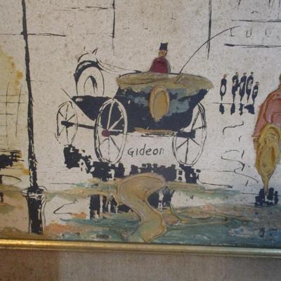 Approx 21 1/8" x 12 1/2" Mid-Century Impressionist Oil Painting By Elmo Gideon