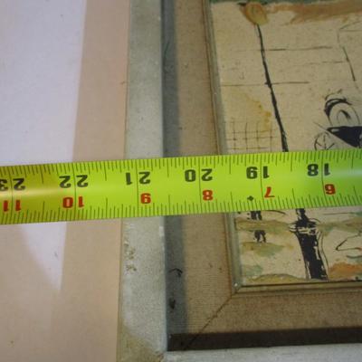Approx 21 1/8" x 12 1/2" Mid-Century Impressionist Oil Painting By Elmo Gideon