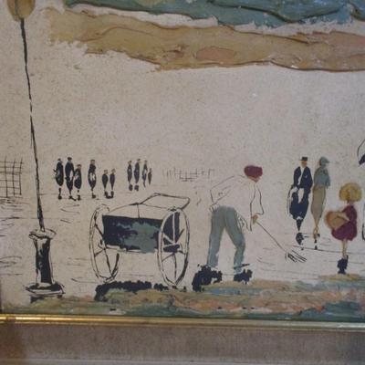 Approx 21 1/8" x 12 1/2" Mid-Century Impressionist Oil Painting By Elmo Gideon