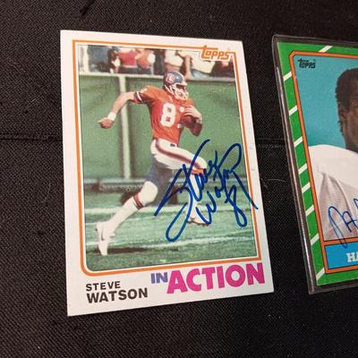 DENVER BRONCOS MIKE HARDEN, STEVE WATSON & SAMMY WINDER AUTOGRAPHED CARDS
