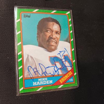 DENVER BRONCOS MIKE HARDEN, STEVE WATSON & SAMMY WINDER AUTOGRAPHED CARDS