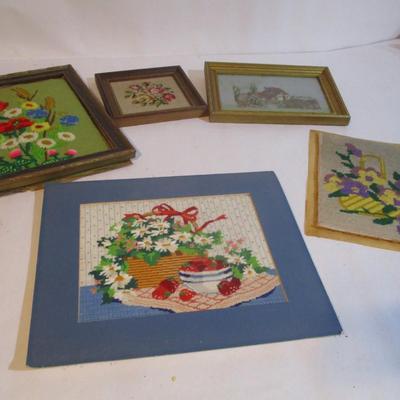 Vintage Embroidery Cross Stitch Decor