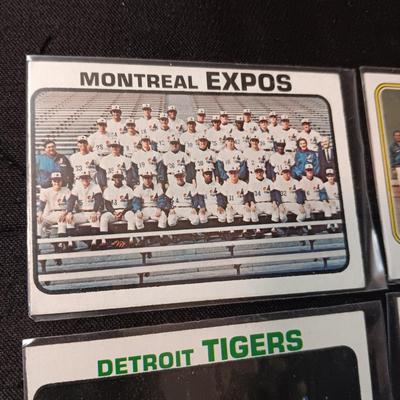 6 BASEBALL TEAM PICTURE TRADING CARDS