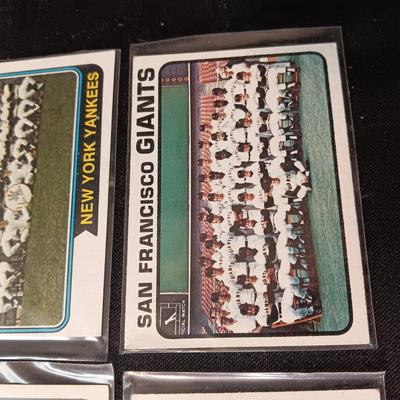 6 BASEBALL TEAM PICTURE TRADING CARDS