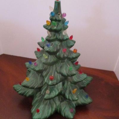 15" Ceramic Christmas Tree No Base