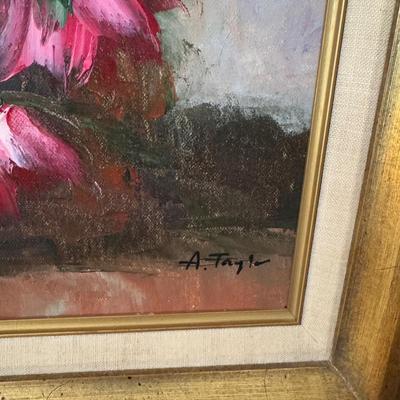 372 Vintage Original Oil on Canvas by A. Taylor