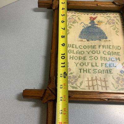 TWO Early Needlepoint Works In Antique Frames