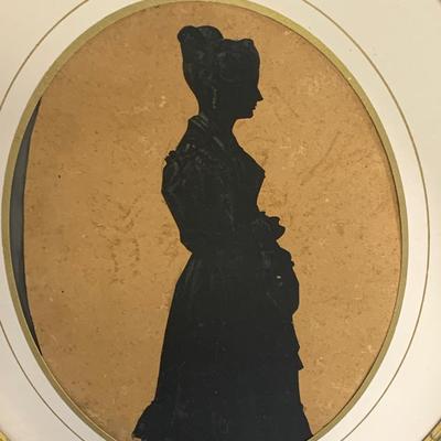 Woman’s Silouette In Antique Frame