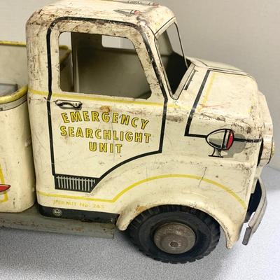 Marx Emergency Searchlight Unit Toy Truck