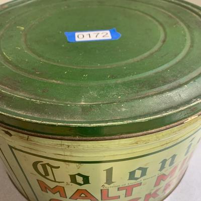 Large Colonial Biscuit Co Malt Milk Crackers Tin
