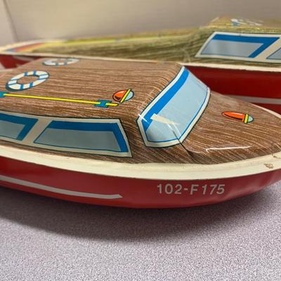 Ohio Art Tin Toy Boats Lot