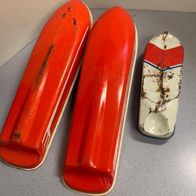 Ohio Art Tin Toy Boats Lot