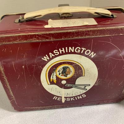 TWO Vintage Metal Lunchboxes Redskins & Plaid