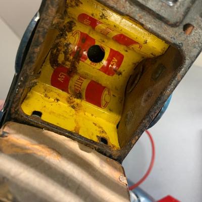THREE Vintage Battery Operated Toys Atomic Sub Fire Chief Ding Dong Express
