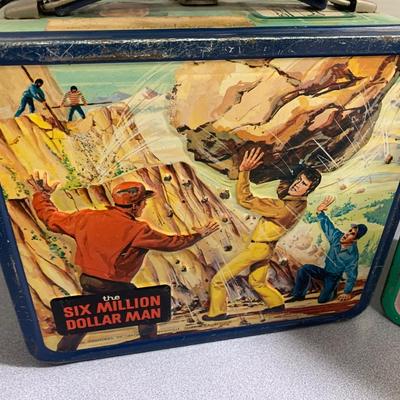 Vintage Marvel Lunchboxes Incredible Hulk & 6 Million Dollar Man
