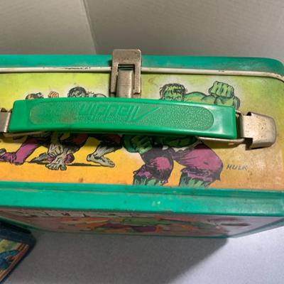 Vintage Marvel Lunchboxes Incredible Hulk & 6 Million Dollar Man