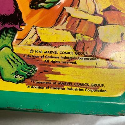 Vintage Marvel Lunchboxes Incredible Hulk & 6 Million Dollar Man