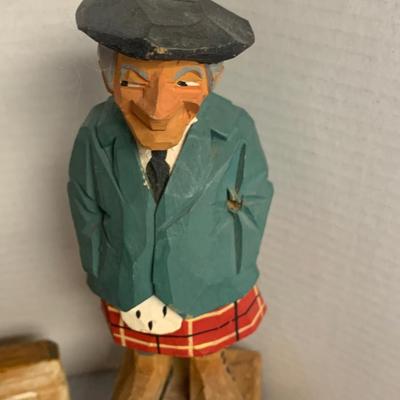 Vintage Carved Wood /Composite Figurines Lot