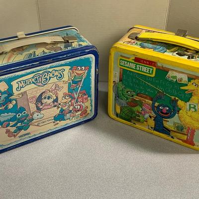 TWO Vintage Lunchboxes Muppets & Sesame Street