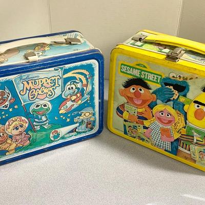 TWO Vintage Lunchboxes Muppets & Sesame Street