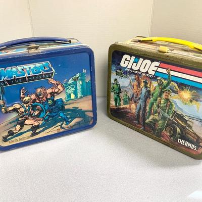 TWO Vintage Lunchboxes GI Joe & Masters of the Universe