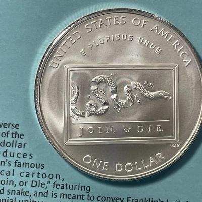 2006 P Benjamin Franklin Silver Dollar $1 Coin and Chronicles Set Uncirculated as Pictured. FREE DOMESTIC SHIPPING.